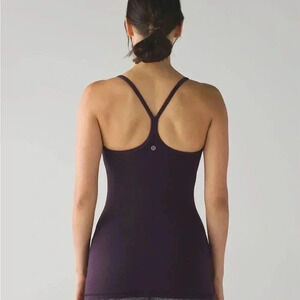 Lululemon Power Y Tank  (Luon) Black Cherry 4